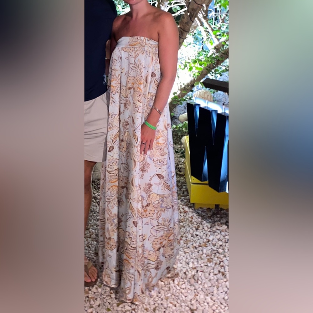 Floral Maxi dress tie back